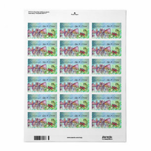 Étiquette Storybook Frog Ce livre appartient à : Custum