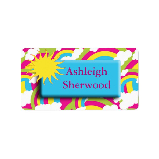 Étiquette Sun Rainbow Name (Devant)