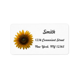 Étiquette Sunflower Return Address Label