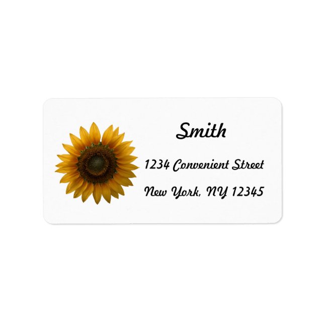 Étiquette Sunflower Return Address Label (Devant)