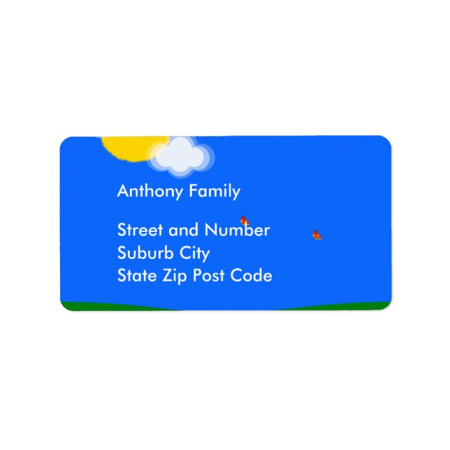 Étiquette Sunny Day (Devant)