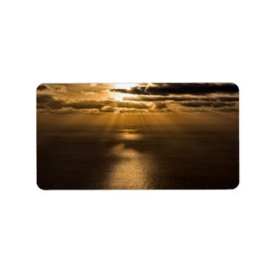 Étiquette Sunrise above the Atlantic ocean