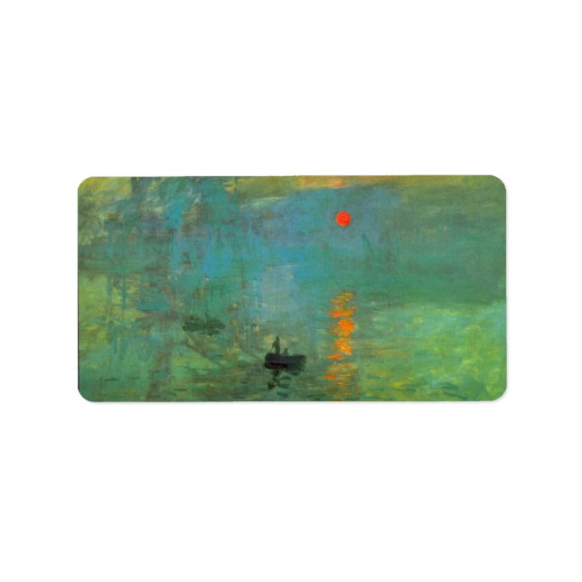 Étiquette Sunrise par Claude Monet (Devant)