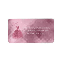 Sweet 16 Seize Roses Robe Parties scintillant Soir