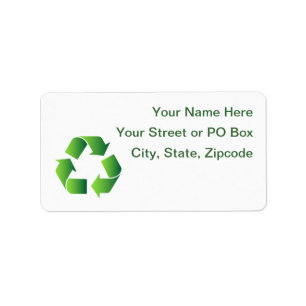 Étiquette Symbole de recyclage vert