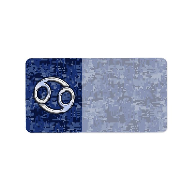 Étiquette Symbole du cancer Zodiac sur la caméra numérique b (Devant)