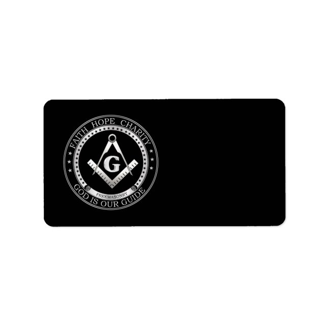Étiquette Symbole franc-maçonnerie (Devant)