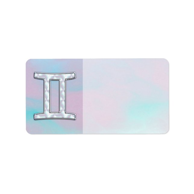 Étiquette Symbole Gemini Zodiac (Devant)
