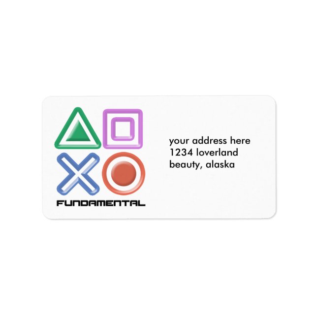 Étiquette Symboles de jeu fondamentaux (Devant)