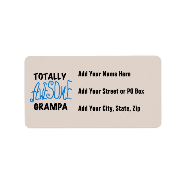 Étiquette T-shirts et cadeaux de Grampa bleu absolument géni (Devant)