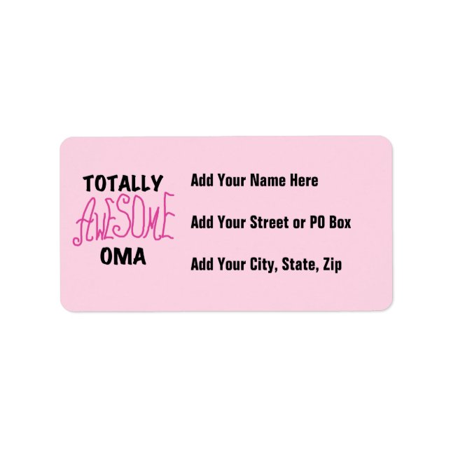 Étiquette T-shirts et cadeaux Oma Pink absolument géniaux (Devant)