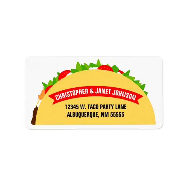 Étiquette Taco (Devant)