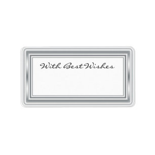 Étiquette Tags Cadeaux couleur argent - Meilleurs voeux