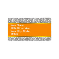 Tangerine Black Paisley