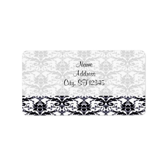 Étiquette -TBA- Elegant Damask (Devant)