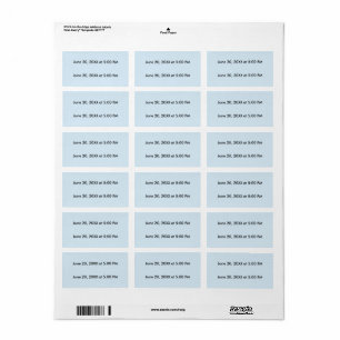 Étiquette Texte personnalisé 2 lignes, arrière - plan bleu c