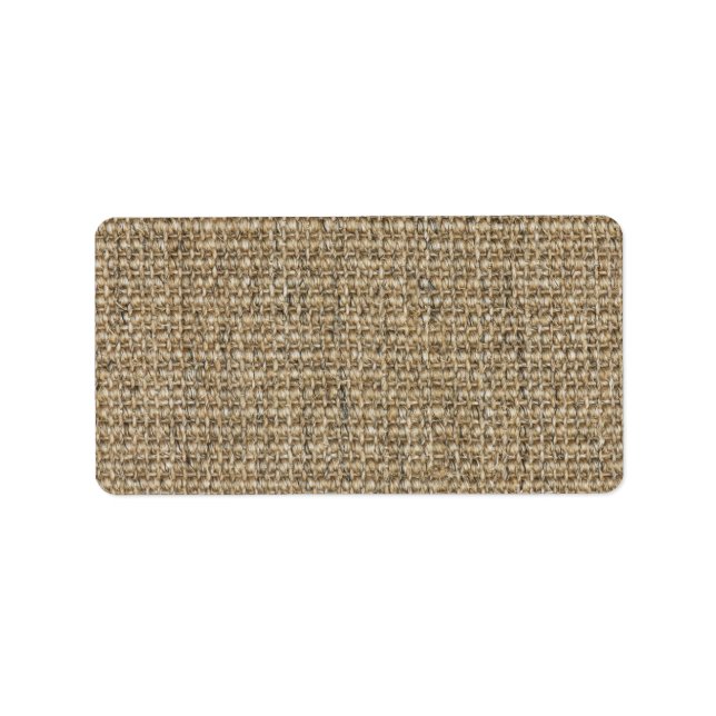 Étiquette Texture de Burlap (Devant)