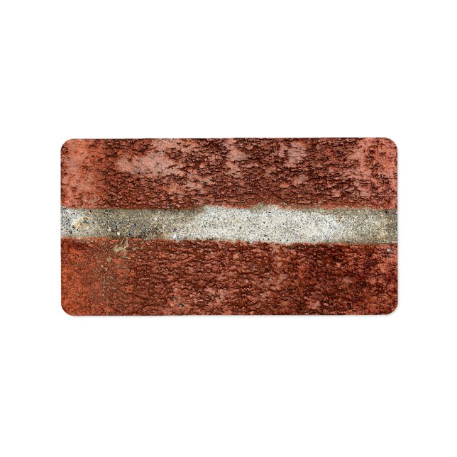 Étiquette Texture de ciment en béton de mur de briques rouge (Devant)