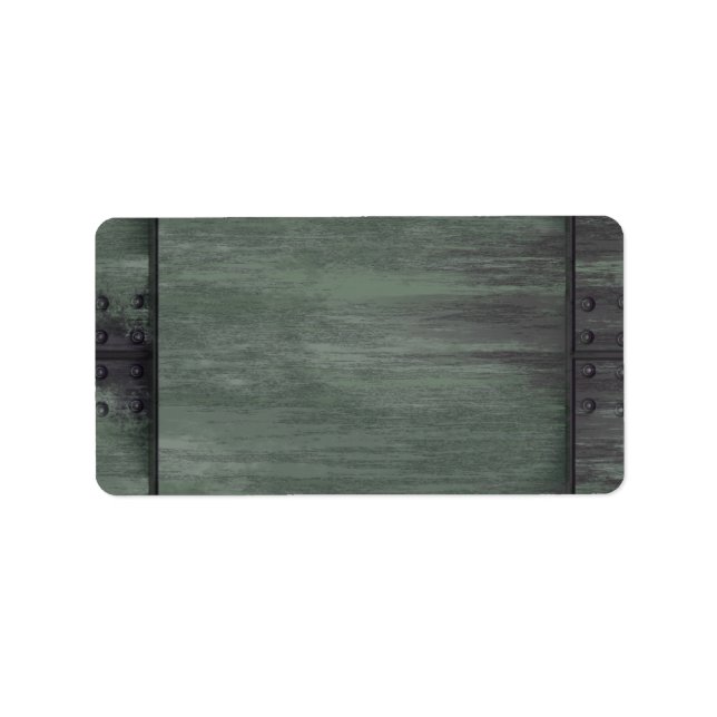 Étiquette Texture en acier écorché vert (Devant)