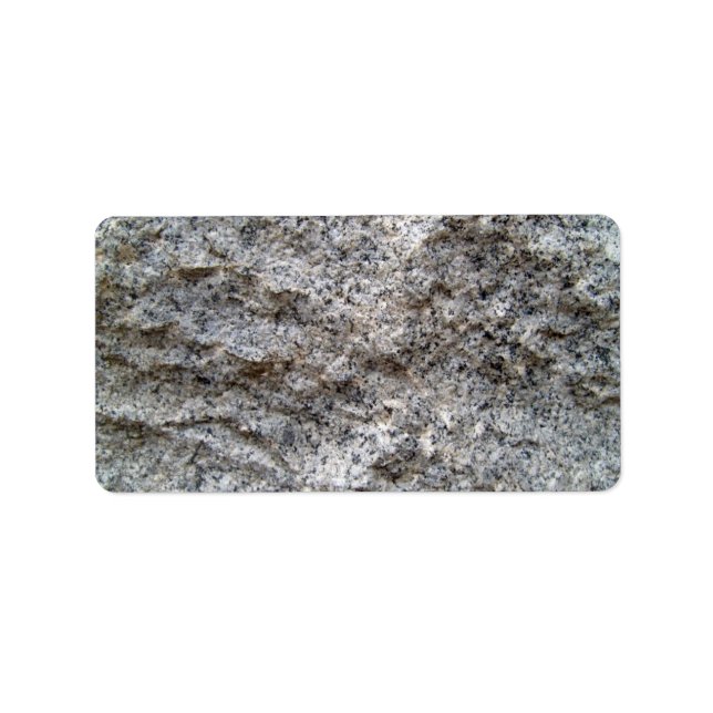 Étiquette Texture en pierre de granite coupée en rondeur (Devant)