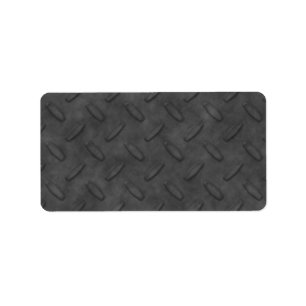 Étiquette Texture en tôle diamant gris foncé