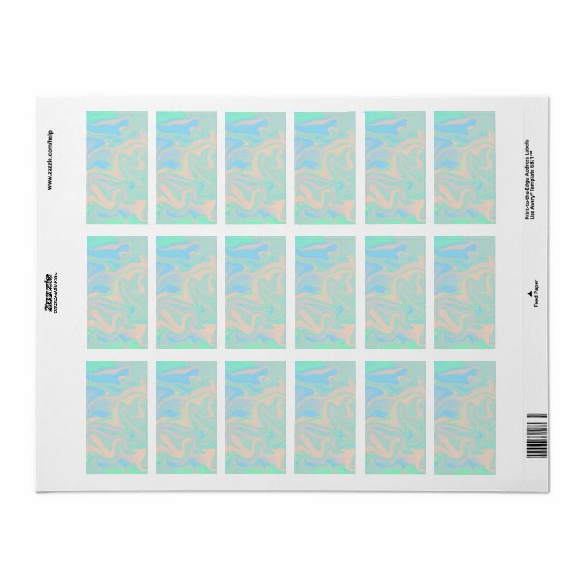 Étiquette Texture irisée liquide (Feuille entière)