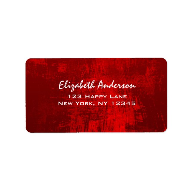 Étiquette Texture peinte en rouge profond Arrière - plan Abs (Devant)