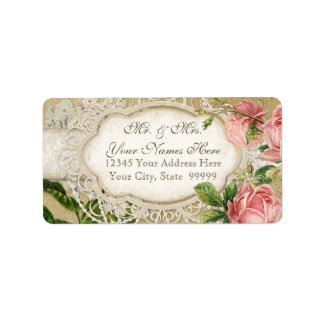 Étiquette Thé de dentelle Vintage moderne teint Hydrangea en