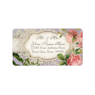 Étiquette Thé de dentelle Vintage moderne teint Hydrangea en