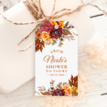 Étiquette Thème Automnal De Ma Douche À La Vôtre