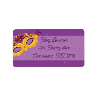Étiquette Thème du Carnaval de Mardi Gras