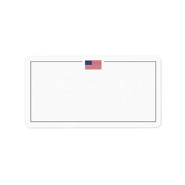 Étiquette Thème Patriotique Vide Minimal (Devant)