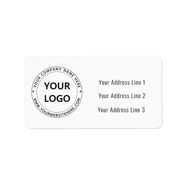Étiquette Timbre professionnel de l'adresse du logo personna (Devant)