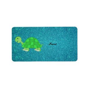 Étiquette Tortue nommée personnalisée