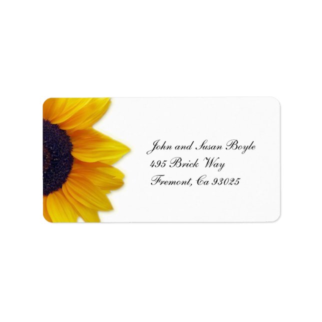 Étiquette tournesol (Devant)
