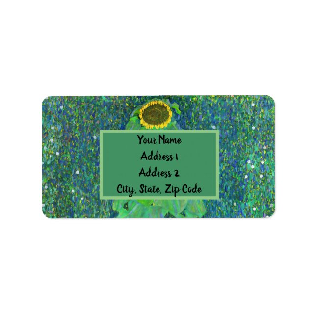 Étiquette Tournesol Gustav Klimt (Devant)