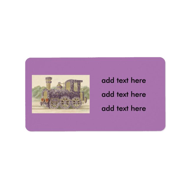 Étiquette Train Flower Daisy Heart (Devant)