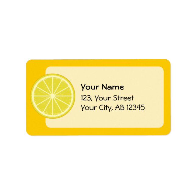 Étiquette Tranche de citron (Devant)