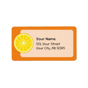 Étiquette tranche orange