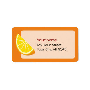 Étiquette tranche orange