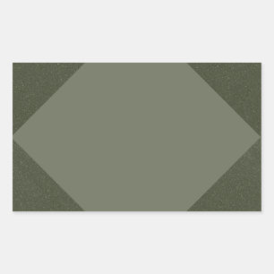 Étiquette Triangulaire Vert Mousse Élégant