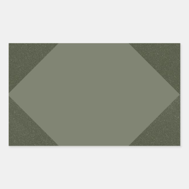 Étiquette Triangulaire Vert Mousse Élégant (Devant)