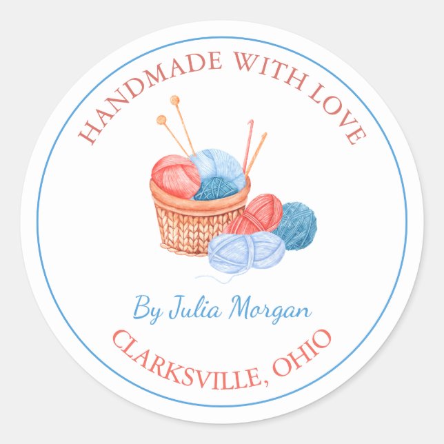 Étiquette tricot artisanal (Devant)