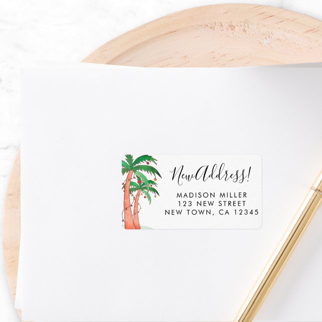 Étiquette Tropical Palm Trees Adresse de retour (Créateur téléchargé)