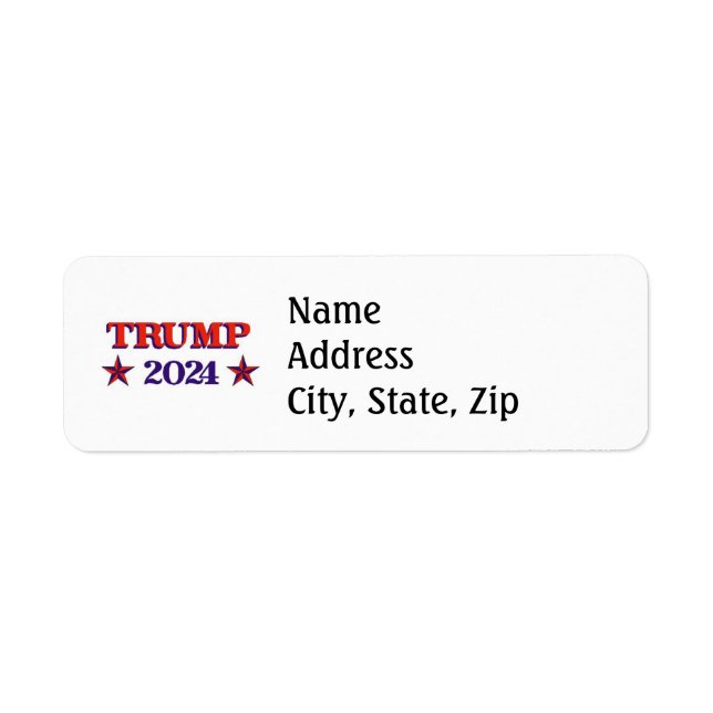 Étiquette Trump 2024 (Devant)