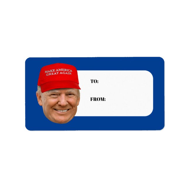 Étiquette TRUMP MAGA Noël (Devant)