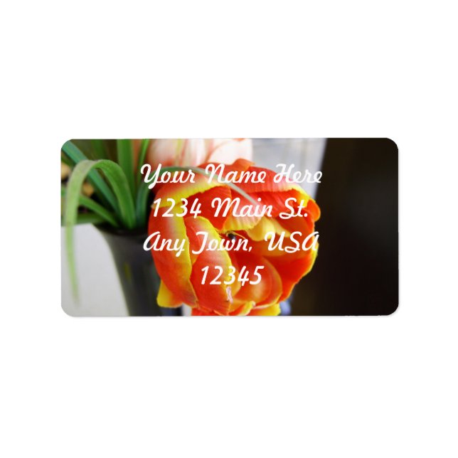 Étiquette Tulipe de soie (Devant)