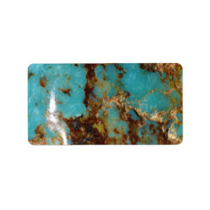 Étiquette Turquoise et or