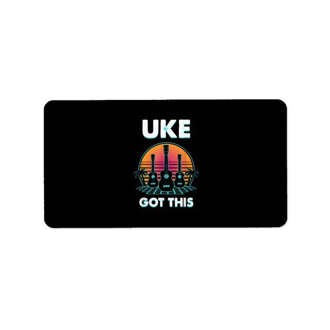 Étiquette Uke A Obtenu Ce Drôle Ukulele Player Guitare Music (Devant)