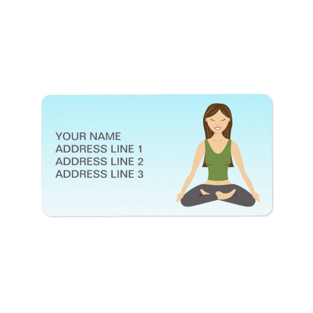 Étiquette Une Femme De Yoga À Lotus Pose (Devant)
